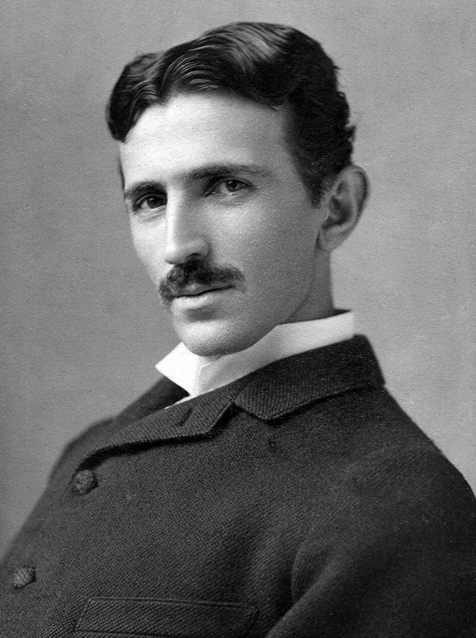 Portrait of Nikola Tesla, circa 1890, photographed by Napoleon Sarony